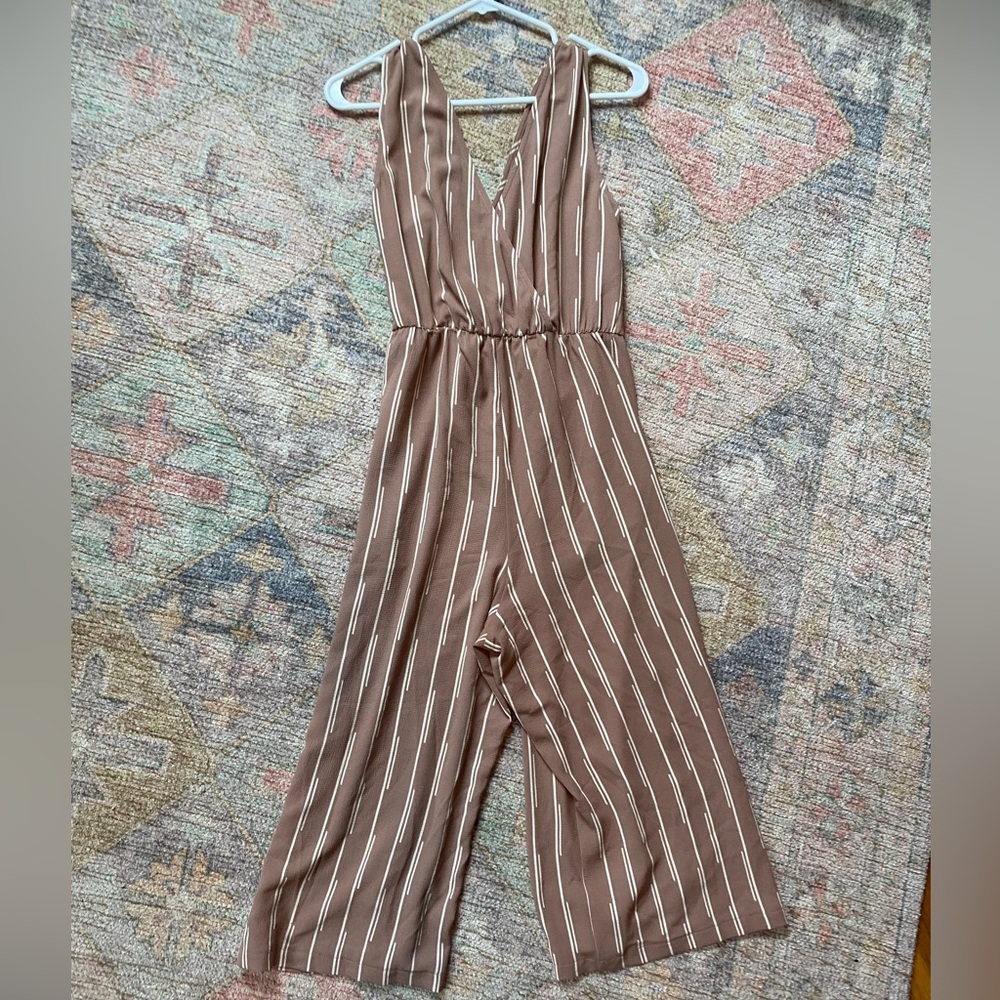 Striped Midi Jumpsuit